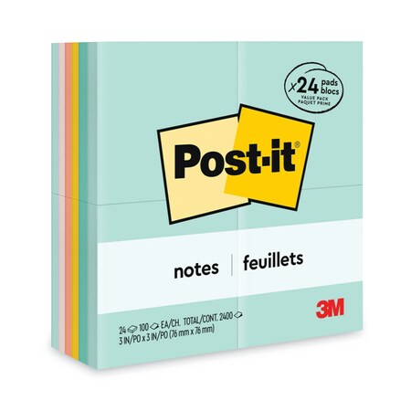 Post-It Pad, Post-It, 3"x3", PK24 654-24APVAD